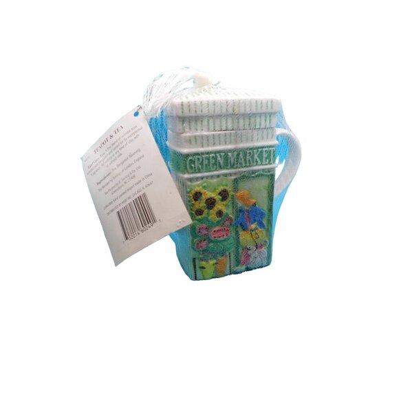 Twinings Green Market TeaPot never opened in original packaging collectable hand - Picture 1 of 5